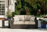J&M Furniture - Ashley Furniture - Coastline Bay Outdoor Loveseat with Cushion - Loveseat w/Cushion - P784-835